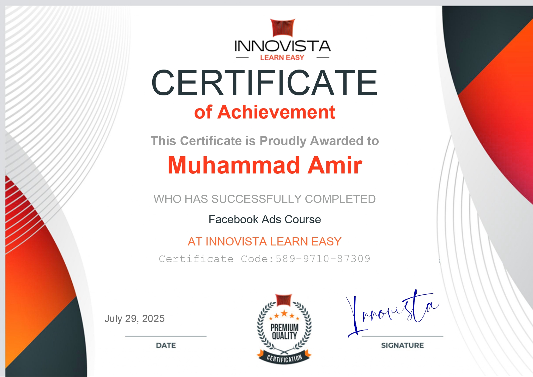 Certificate